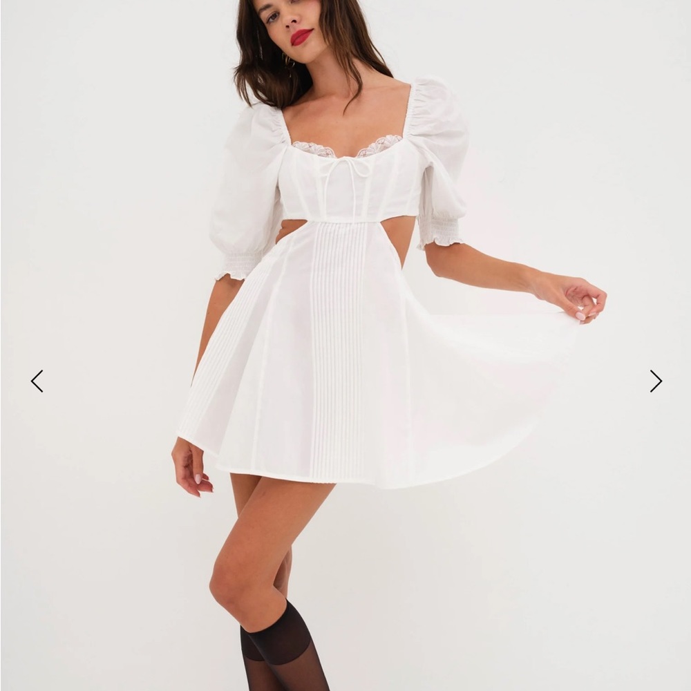 Size M For Love and Lemons Arya Mini Dress. Never worn with tags on!!